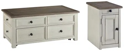 Ashley Bolanburg Coffee Table With 1 End Table In Two-tone