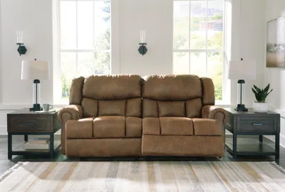 Ashley Boothbay Power Reclining Sofa In Auburn