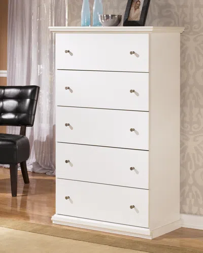 Ashley Bostwick Shoals 5 Drawer Chest Of Drawers In White