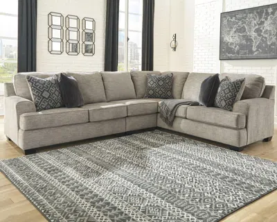 Ashley Bovarian 3-piece Sectional In Stone