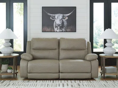 Ashley Brannigan 2-piece Dual Power Reclining Modular Loveseat In Pebble