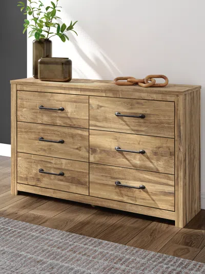 Ashley Branstony 6 Drawer Dresser In Brown