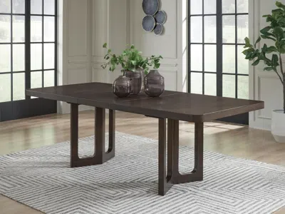 Ashley Breckington 74"-92" Extendable Dining Table In Dark Brown