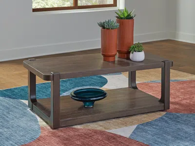 Ashley Breckington Coffee Table In Dark Brown