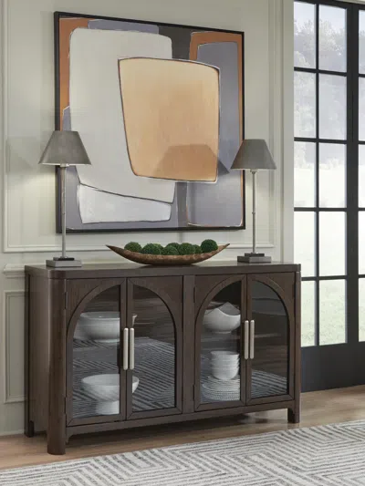 Ashley Breckington Dining Server In Dark Brown