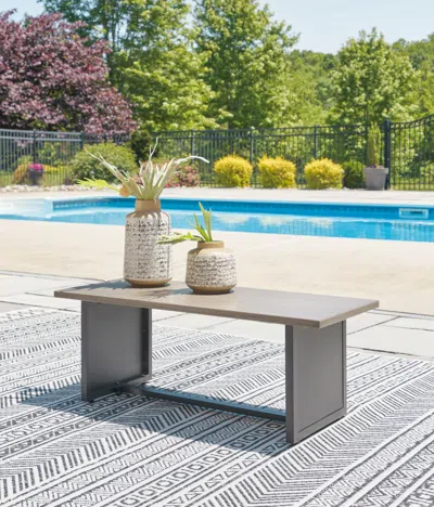 Ashley Bree Zee Outdoor End Table In Brown
