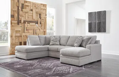 Ashley Bresslyn Place 2-piece Next-gen Nuvella™ Performance Fabric Sectional With Chaise In Pewter