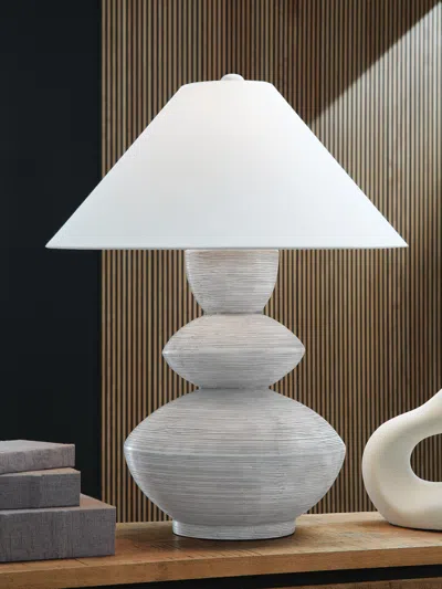 Ashley Brickdon Table Lamp In Distressed White