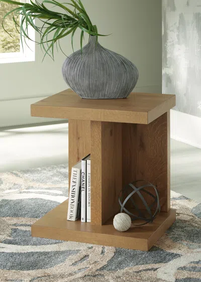 Ashley Brinstead Chairside End Table In Light Brown