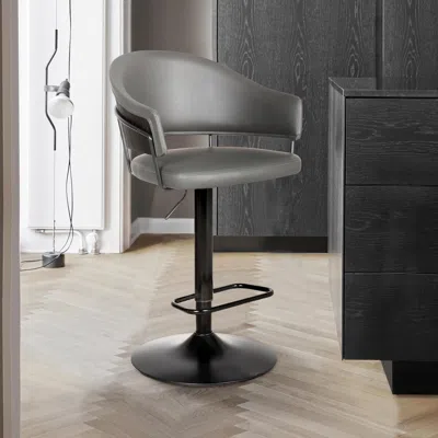 Ashley Brody Adjustable Height Bar Stool In Gray