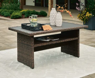 Ashley Brook Ranch Outdoor Multi-use Table In Brown