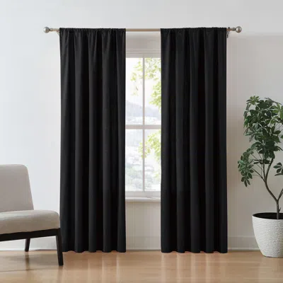 Ashley Brooklyn Loom 96" Window Panel Pair In Black