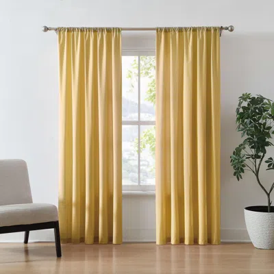 Ashley Brooklyn Loom 96" Window Panel Pair In Mustard Yellow