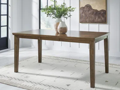 Ashley Broxtyn Counter Height 60"-78" Extendable Dining Table In Light Brown