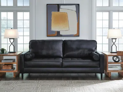 Ashley Bryceview Leather Sofa Leather In Onyx