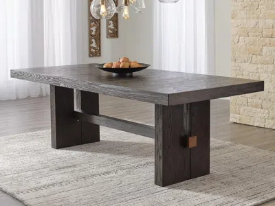Ashley Burkhaus 72"-90" Extendable Dining Table In Dark Brown