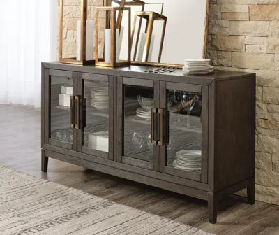 Ashley Burkhaus Dining Server In Dark Brown
