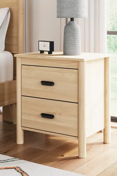 Ashley Cabinella 23" 2 Drawer Nightstand In Tan