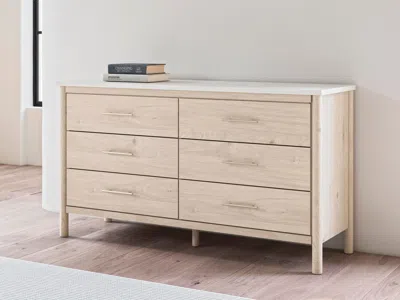Ashley Cadmori 6 Drawer Dresser In Two-tone