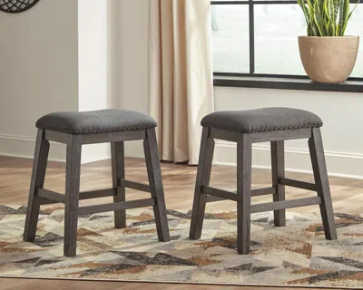 Ashley Caitbrook Counter Height Backless Bar Stool In Gray