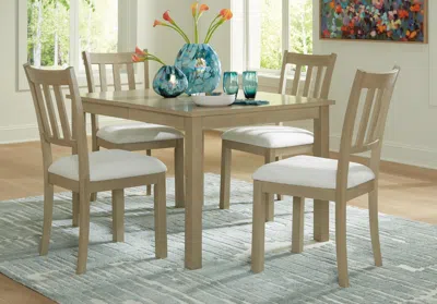 Ashley Calmoro Dining Table And 4 Chairs In Gray