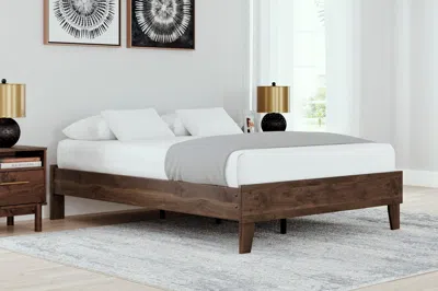 Ashley Calverson Full Platform Bed In Mocha