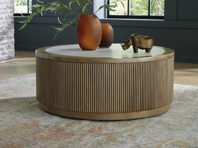 Ashley Camdill Coffee Table In Light Brown/white