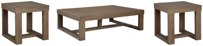 Ashley Cariton Coffee Table With 2 End Tables In Gray