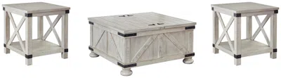 Ashley Carynhurst Coffee Table With 2 End Tables In Whitewash