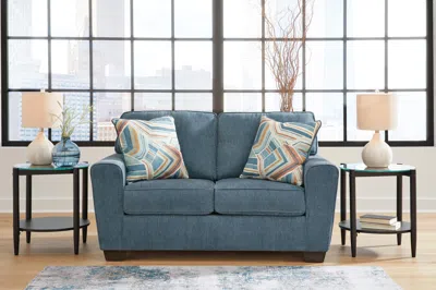 Ashley Cashton Loveseat In Blue