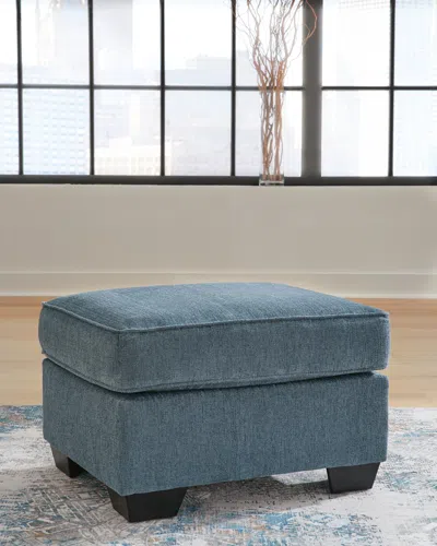 Ashley Cashton Ottoman In Blue