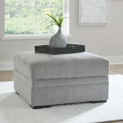 Ashley Casselbury Ottoman With Storage In Cement