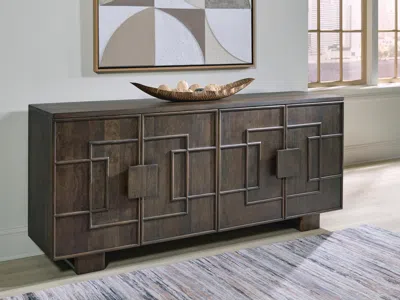 Ashley Cato Accent Cabinet In Dark Brown