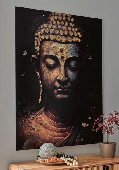 Ashley Caymoore Buddha Wall Art In Black/gold Finish