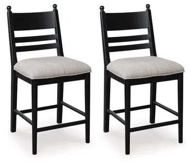 Ashley Chadworth Counter Height Barstool In Black