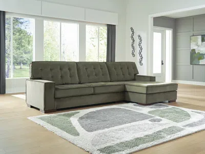 Ashley Chalcombe 2-piece Sectional With Chaise In Olive