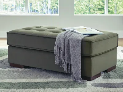 Ashley Chalcombe Oversized Accent Ottoman In Olive