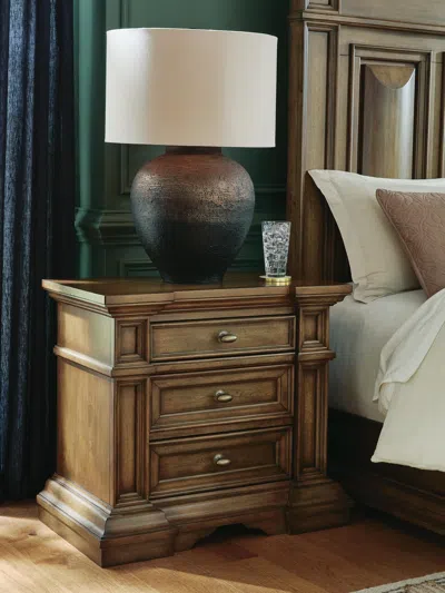Ashley Channley 32" 3 Drawer Nightstand In Brown