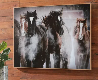 Ashley Chaseburn Horse Wall Art In Brown/black/white