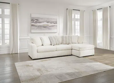 Ashley Chessington 2-piece Sectional With Chaise In Ivory