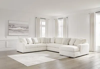 Ashley Chessington 4-piece Sectional With Chaise In Ivory