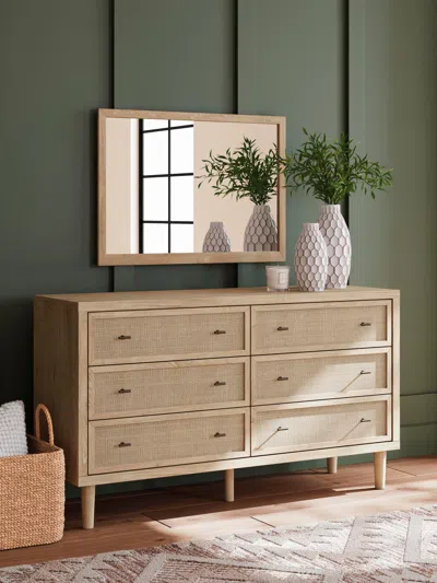 Ashley Cielden 6 Drawer Dresser And Mirror In Two-tone