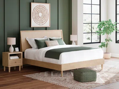 Ashley Cielden King Panel Bed In Two-tone