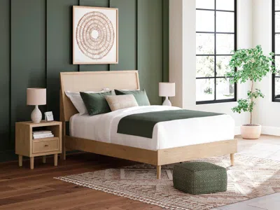 Ashley Cielden Queen Panel Bed In Two-tone