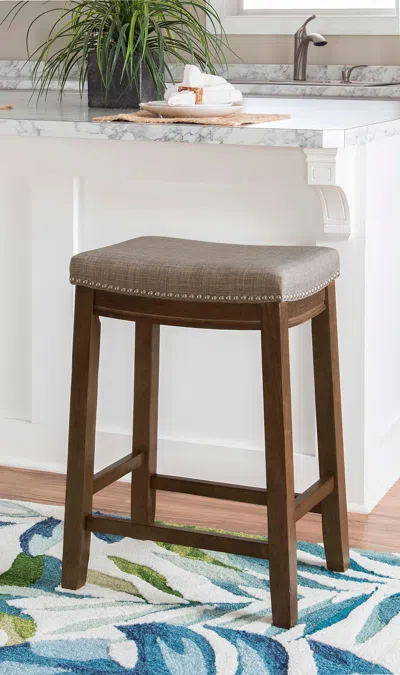 Ashley Claridge Bar Stool In Gray/brown