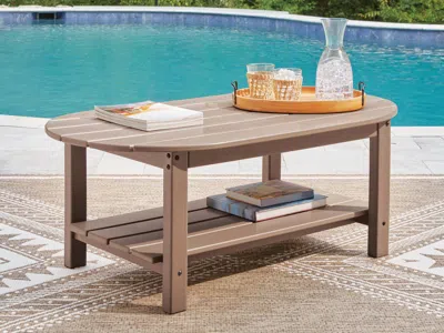 Ashley Cliffs Beach Outdoor Coffee Table In Driftwood
