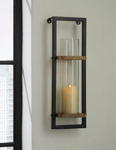 Ashley Colburn Wall Sconce In Natural/black
