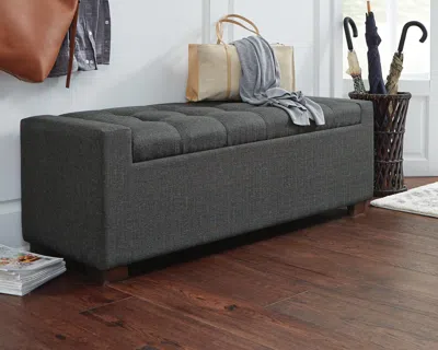 Ashley Cortwell Storage Bench In Gray
