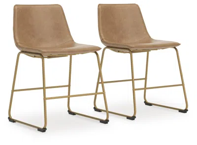 Ashley Crandox Dining Chair In Toast/gold