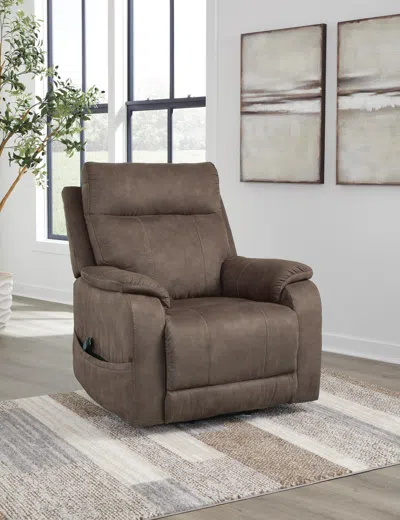 Ashley Crestmeade Power Lift Recliner In Espresso